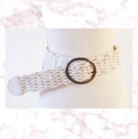 Accessories - Woven white/gold Belt